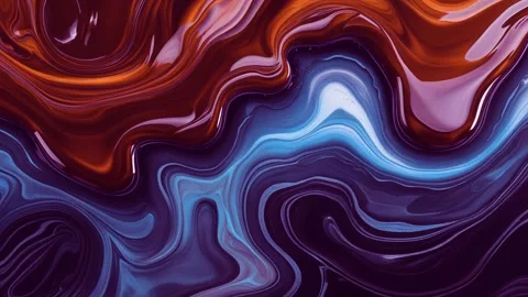 Abstract background of marble melting and moving in wavy gradients of shiny  Видео 313040536
