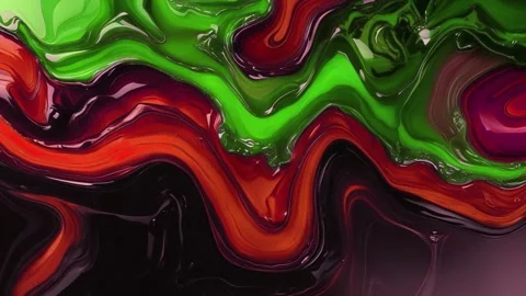 Abstract background of marble melting and moving in wavy gradients of orange Видео 313040537