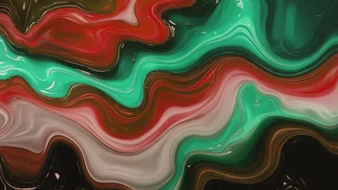 Abstract background of marble melting and moving in wavy gradients of turquo Stock Footage 313040539