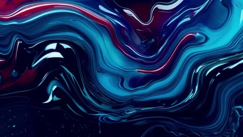 Abstract background of marble melting and moving in wavy shiny dark blue gra Stock Footage 313040582