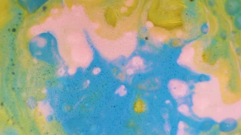 Abstract background, marble like pattern with blue,pink and gold liquid ink Stock Footage 208843954