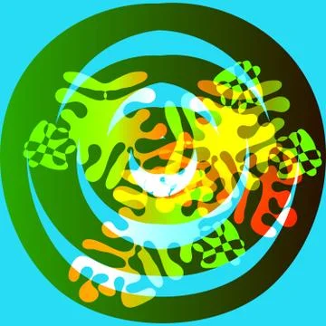 Abstract background meditation mandala irregular Stock Illustration