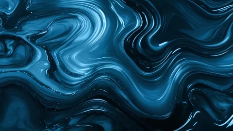 Abstract background of melting and undulating marble with shimmering ink blu Stock Footage 313040795