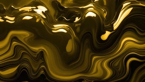 Abstract background of melting and wavy marble with golden yellow shimmering Видео 313040799