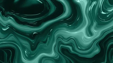Abstract background of melting and wavy marble with shimmering turquoise gra Видео 313040819