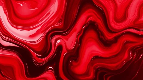 Abstract background of melting marble and wavy currents with a sparkling red Vidéo 313040855