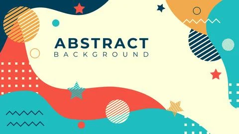 Abstract Background with memphis element. Vector illustration for design Stock Illustration