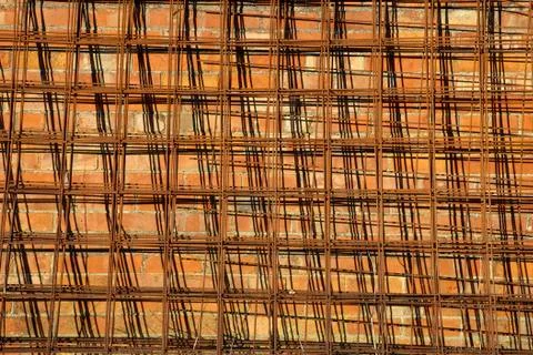 Abstract background with mesh and bricks Stock Photos