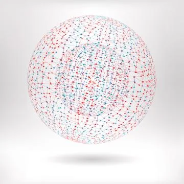 Abstract background with mesh globe  - vector illustration Stockillustratie