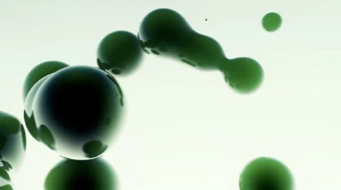 Abstract Background Metaballs - Green Stock Footage 8694380