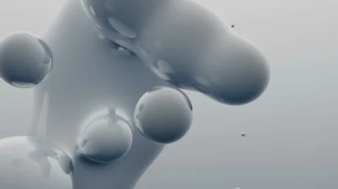 Abstract Background Metaballs - White - 2 Stock Footage 8694580