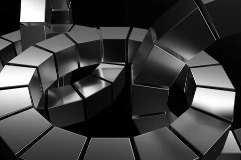 Abstract background of metal. 3D rendering. Stock Illustration