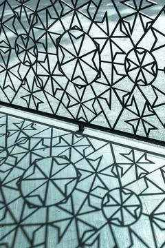 Abstract background with metal triangles Stock Photos