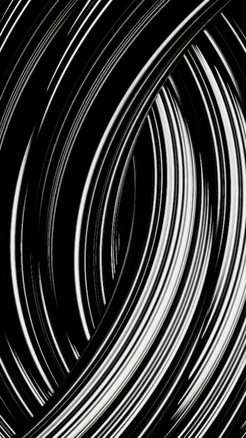 Abstract background of metal twisted lines with white light flares, seamless Video stock 282665725