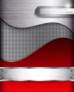 Abstract background with metall banners, vector. Stock Illustration