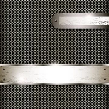 Abstract background with metall banners, vector. Stock Illustration