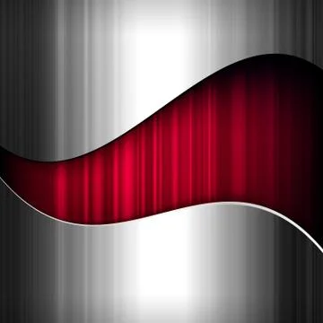 Abstract background, metallic and red, vector. Stock Illustration