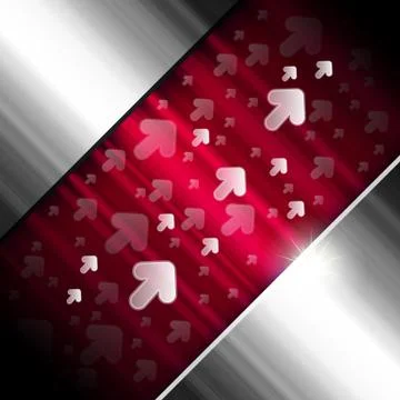 Abstract background, metallic and red, vector. Stock Illustration