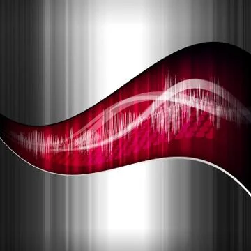 Abstract background, metallic and red, vector. Stock Illustration