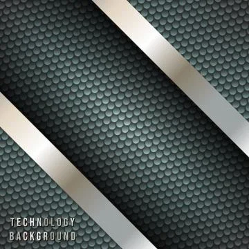 Abstract background with metallic diagonal stripes, techno design backdrop Stock Illustration