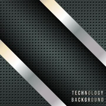 Abstract background with metallic diagonal stripes, techno design backdrop Stock Illustration