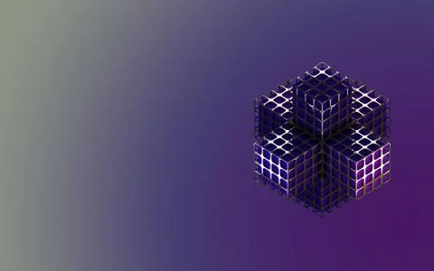 Abstract Background metallic purple box Stock Illustration