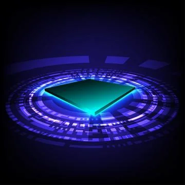 Abstract background with microchip innovation cyberspace 스톡 일러스트