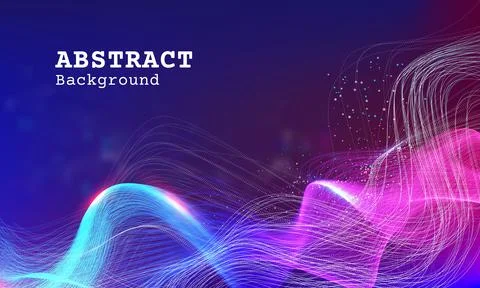 Abstract background. Minimal banner with copy space. Bundles of curved lines and イラスト素材
