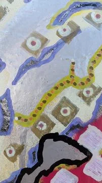 Abstract background. Mixed paint. Background from multi-colored forms. Draw.. Stock Photos
