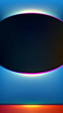 Abstract background mobile wallpaper blue dark oval frame neon light glowin.. Stock Illustration