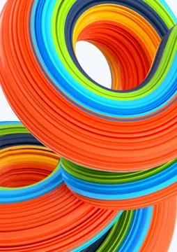 Abstract background, modern 3d illustration of smooth geometric shapes. 스톡 일러스트