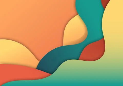 Abstract background modern colorful gradient fluid dynamic layer shape Illustrazione stock