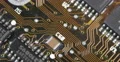 Abstract Background Modern Digital Technologies Closeup Electronic Circuit Board 4k or 4k+ Resolution