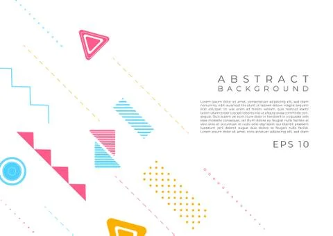 Abstract background modern geometric shape desgin color pastel britht line st Stock Illustration