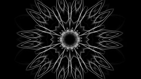 Abstract background of modern graphic flower - seamless (FULL HD) Stockbeeldmateriaal 80369529