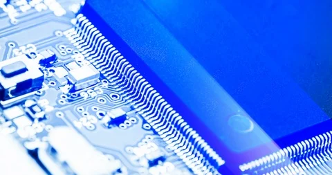 Abstract background of modern technology for better life, electronic cpu chip Stock Footage 109592105