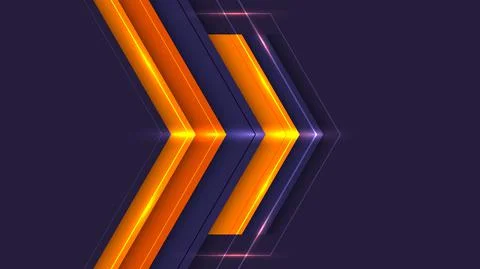 Abstract background modern technology design arrows moving forward with light Illustrazione stock