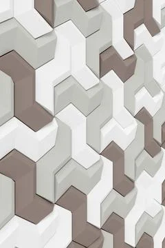 Abstract background of modern tile wall. 3D rendering. Stock Illustration