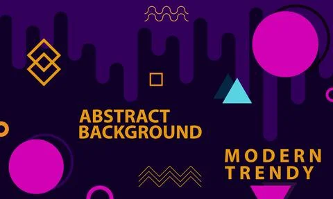 Abstract background modern trendy composition memphis design vector Stock Illustration