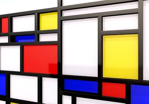 Abstract background with modernist wall or shelves Stock Illustration