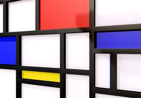 Abstract background with modernist wall or shelves Stock Illustration