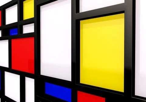 Abstract background with modernist wall or shelves Stock Illustration