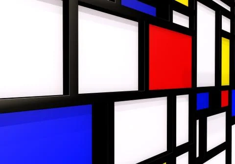 Abstract background with modernist wall or shelves Stock Illustration