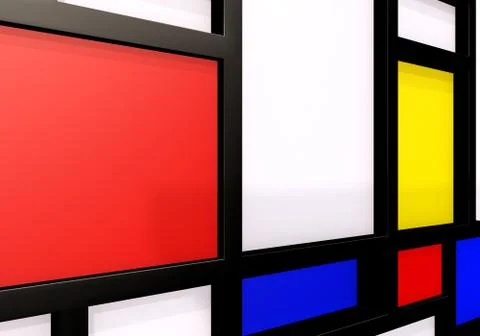 Abstract background with modernist wall or shelves Stock Illustration