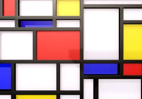 Abstract background with modernist wall or shelves Stock Illustration