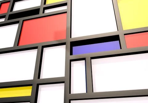 Abstract background with modernist wall or shelves Stock Illustration