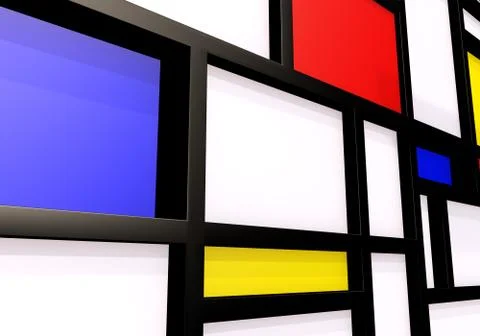 Abstract background with modernist wall or shelves Stock Illustration