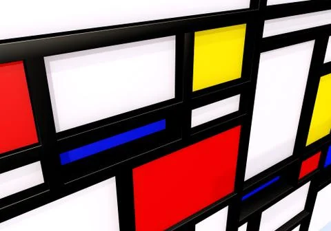 Abstract background with modernist wall or shelves Stock Illustration