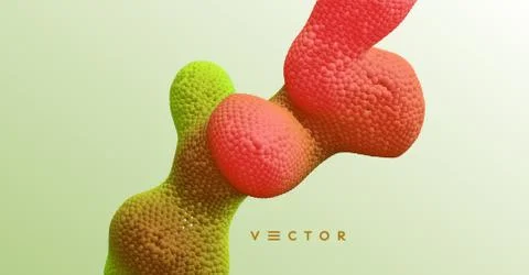 Abstract background with molecular structure. 3d vector illustration. Stock Illustration