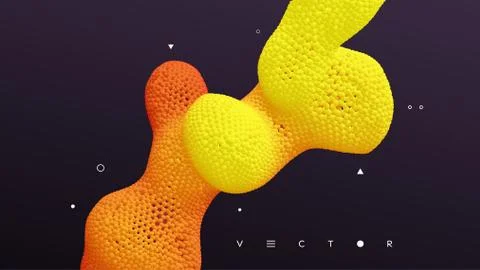 Abstract background with molecular structure. 3d vector illustration. Stock Illustration